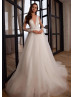 Dazzling Ivory Lace Tulle Beaded Wedding Dress Dazzling Ivory Lace Tulle Beaded Wedding Dress